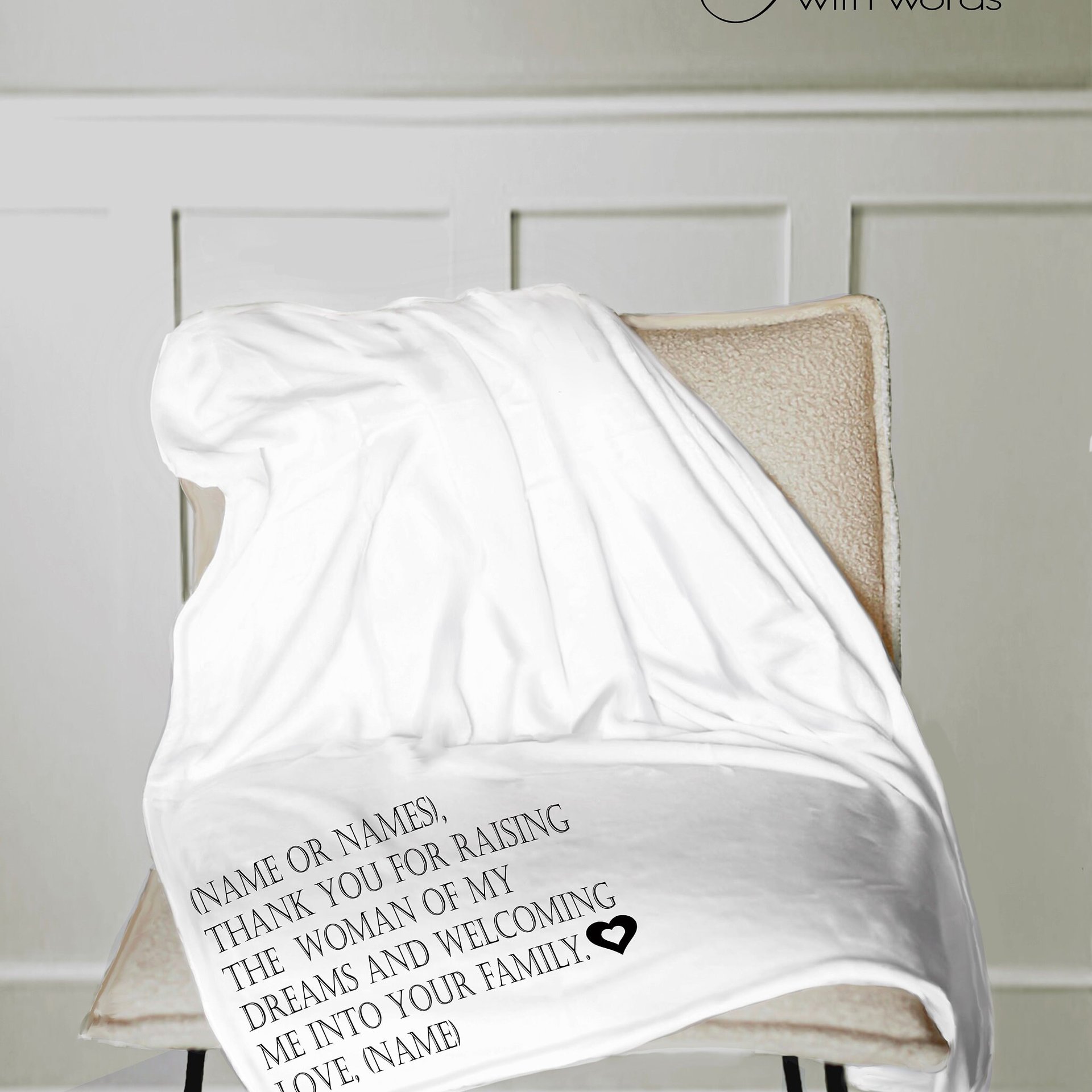 Wedding Gift for Bride and Groom's parents, mother and father-in-law, gift of gratitude for raising the bride or groom.