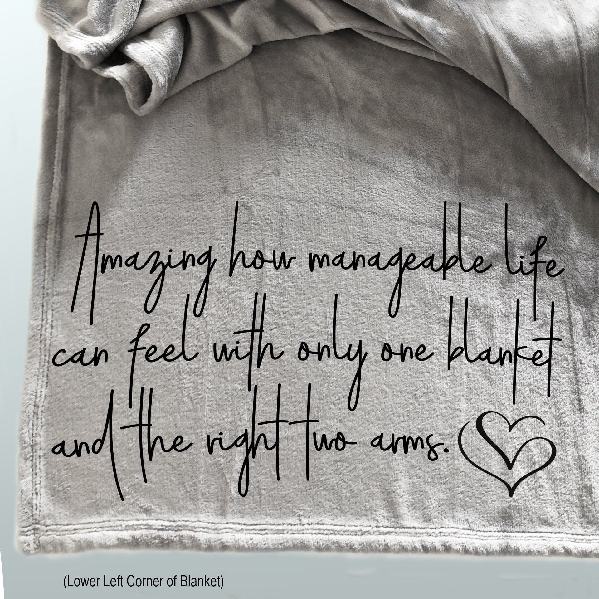 Amazing how manageable life is with the right 2 arms, Personalised gift for boyfriend, girlfriend gift, custom fleece blanket, Christmas