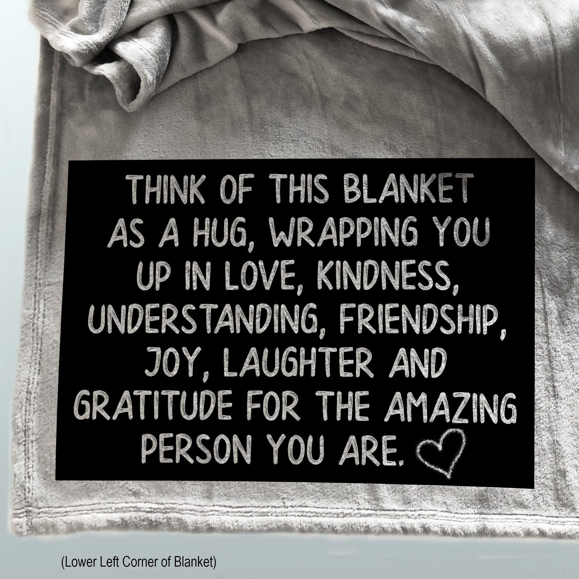 A personalized blanket hug, wrapping you in love and kindness