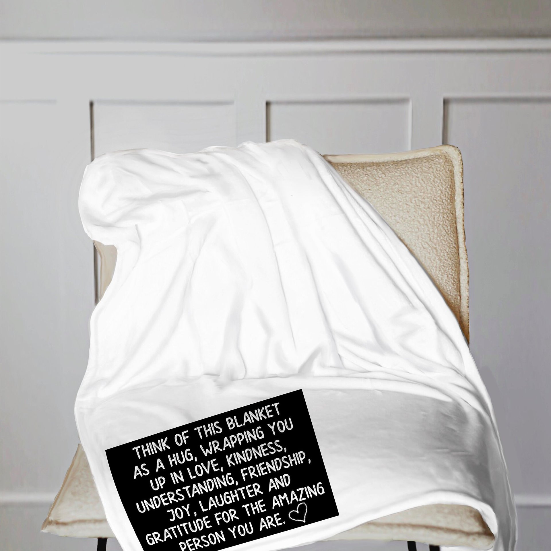 A personalized blanket hug, wrapping you in love and kindness