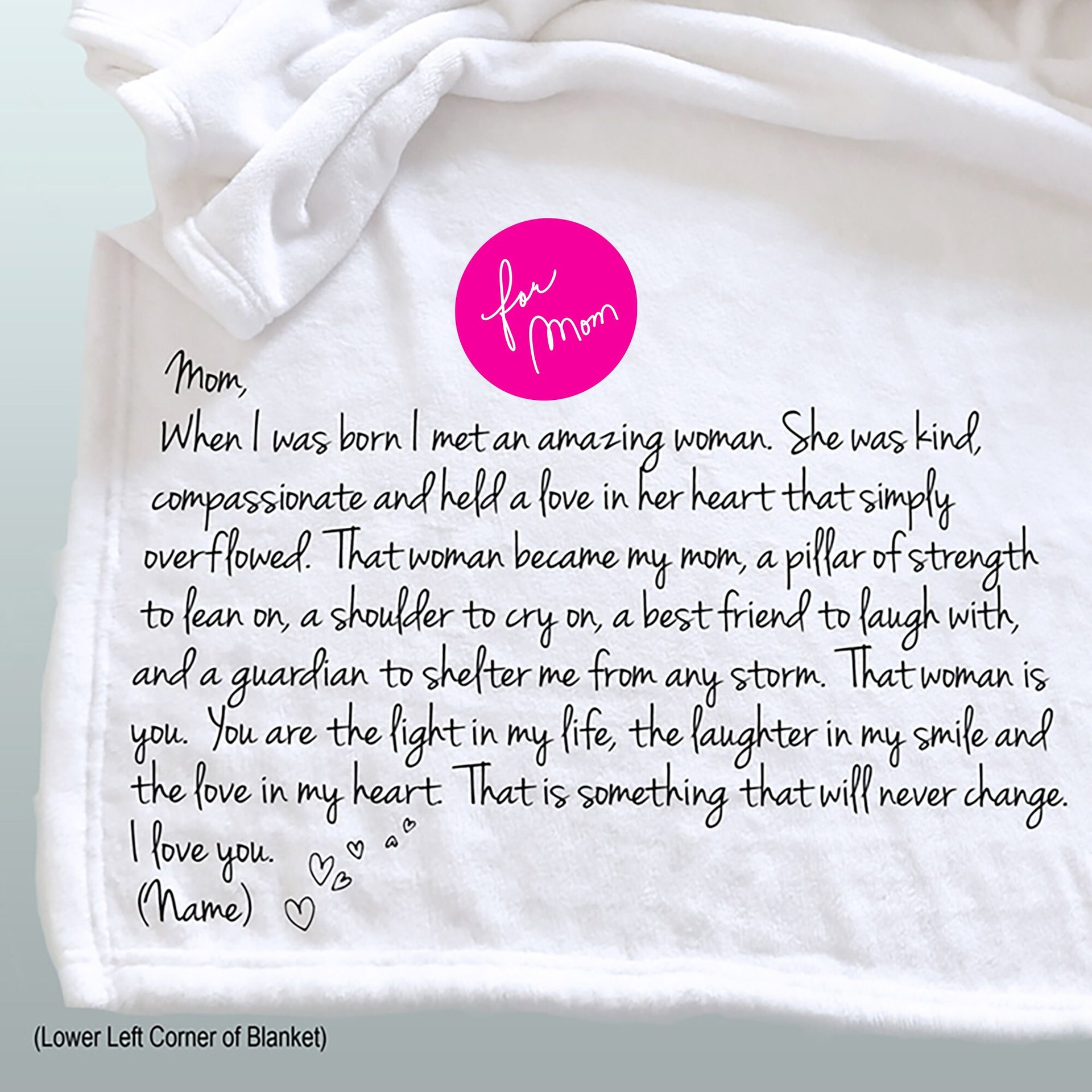 Personalized Throw Blanket for Mom for Mother's Day or Birthday