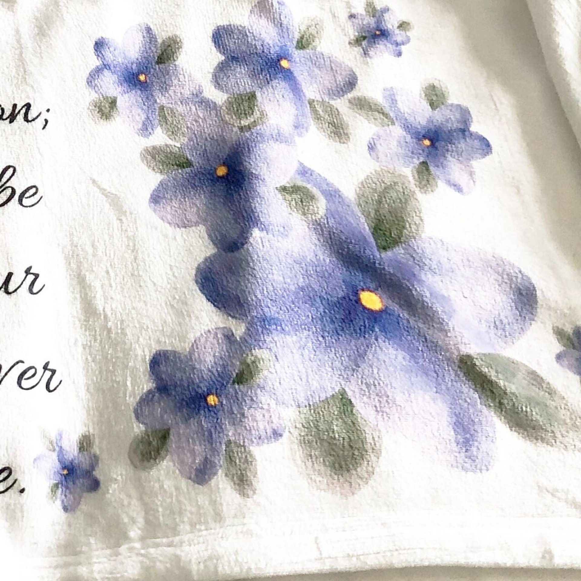 A Memorial Throw Blanket of forget-me-nots for someone who lost someone, a blanket of forget-me-nots