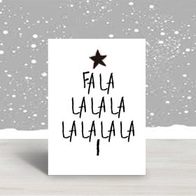 Fun Fa La La La La Christmas Greeting Card