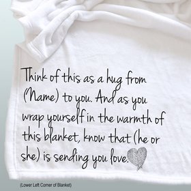 Personalized Memorial Blanket for someone who has lost a family member or friend, a keepsake sympathy gift, bereavement gift