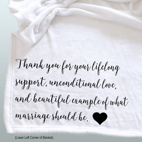 Personalized Throw Blanket for Mom, gift for Dad, Gift for Bride's Parents,  Wedding Party Gift, Gift for Mom and Dad, Mother's Day gift