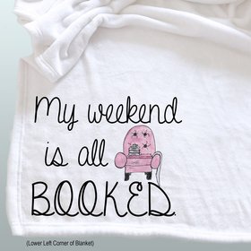Personalized Throw Blanket for the book lover.  A wonderful cozy blanket to curl up with a book.